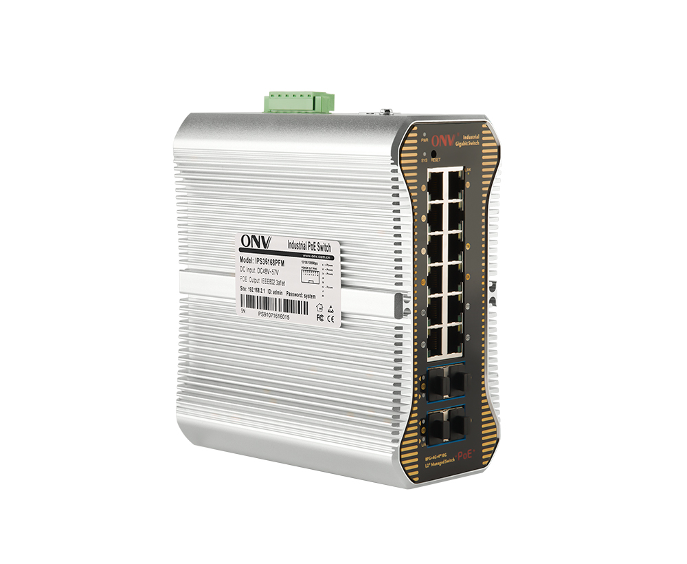 Conmutador PoE industrial gestionado L2 de 16 puertos de enlace ascendente 10G