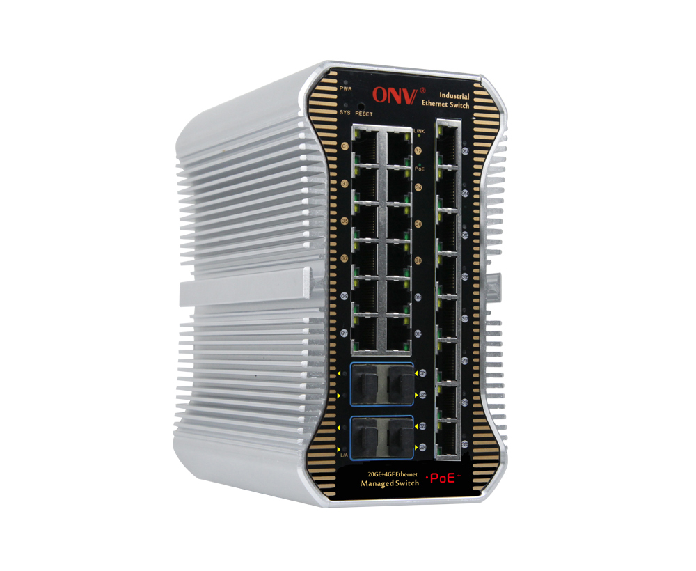10G uplink 24-port L3 manejó el interruptor industrial del PoE
