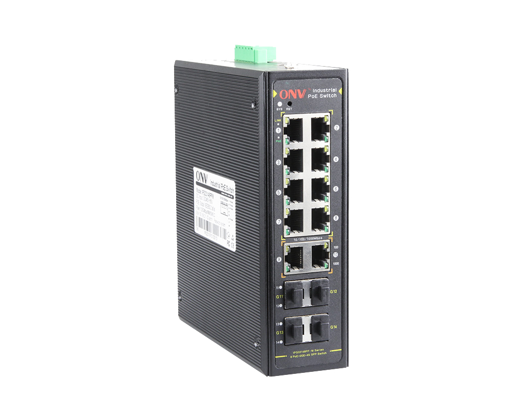 Conmutador PoE industrial gestionado L2 de 14 puertos Gigabit