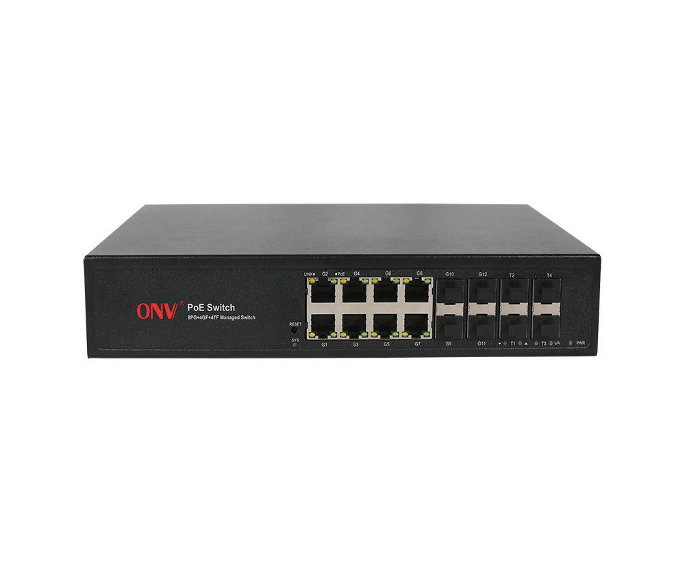Conmutador PoE gestionado L2 de 16 puertos de enlace ascendente 10G