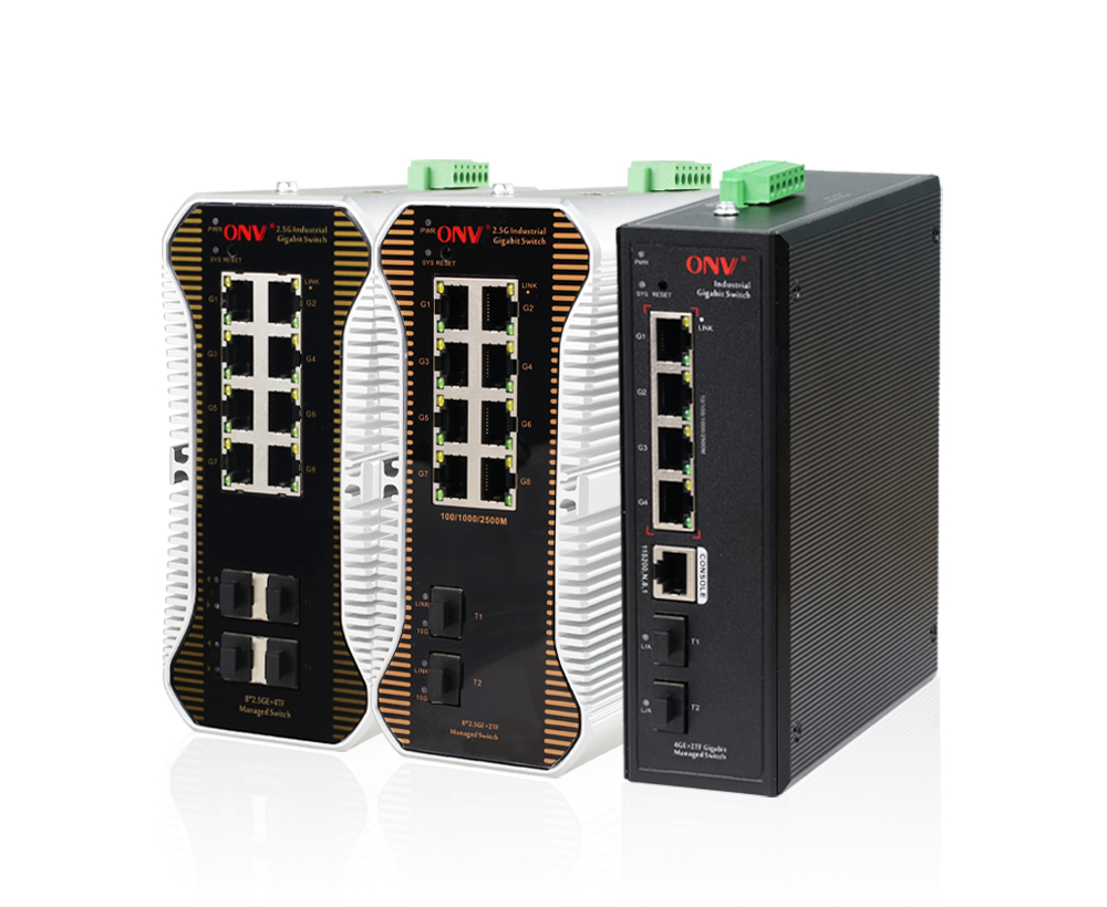 Conmutador Ethernet industrial gestionado de capa 3 de la serie 2.5G
