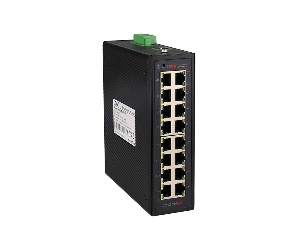 Conmutador PoE industrial gestionado L2 de 16 puertos Gigabit