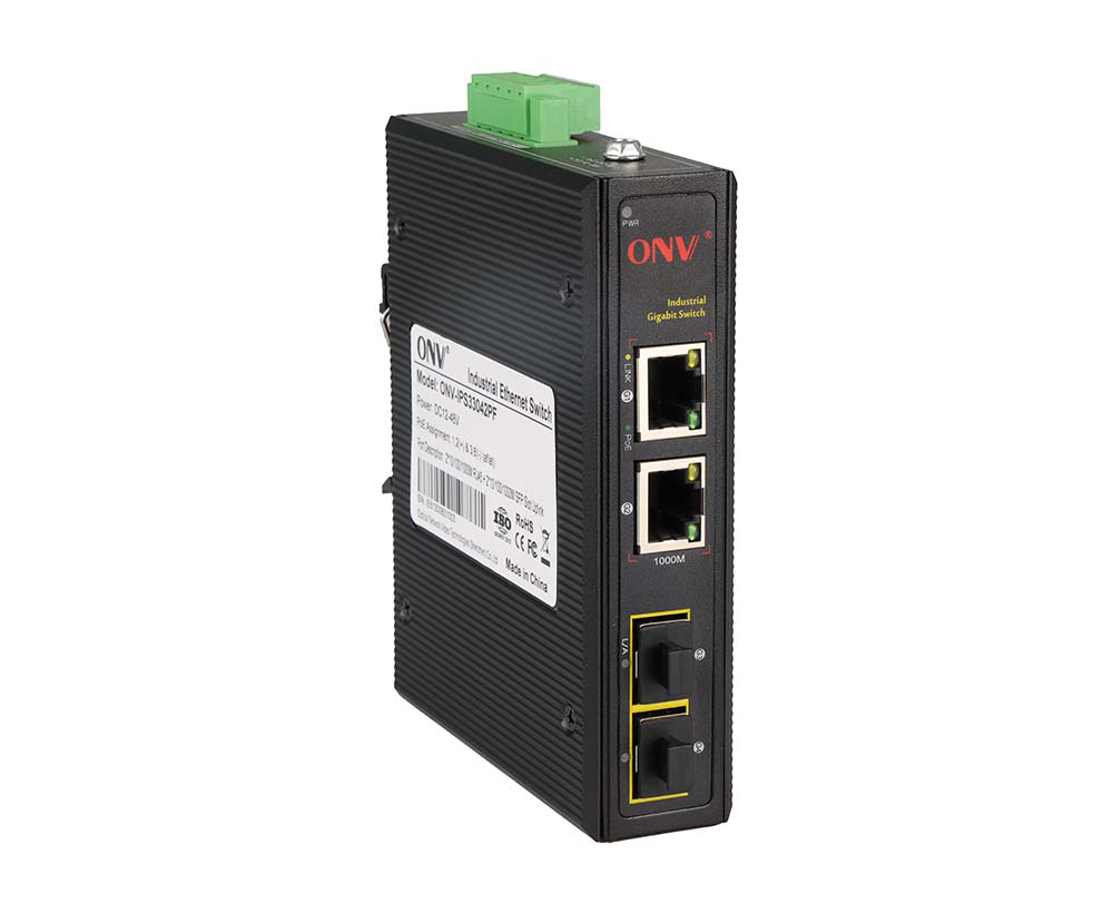 Conmutador PoE industrial Gigabit de 4 puertos
