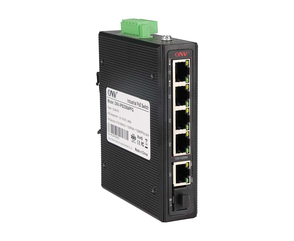 Conmutador PoE industrial Gigabit de 6 puertos