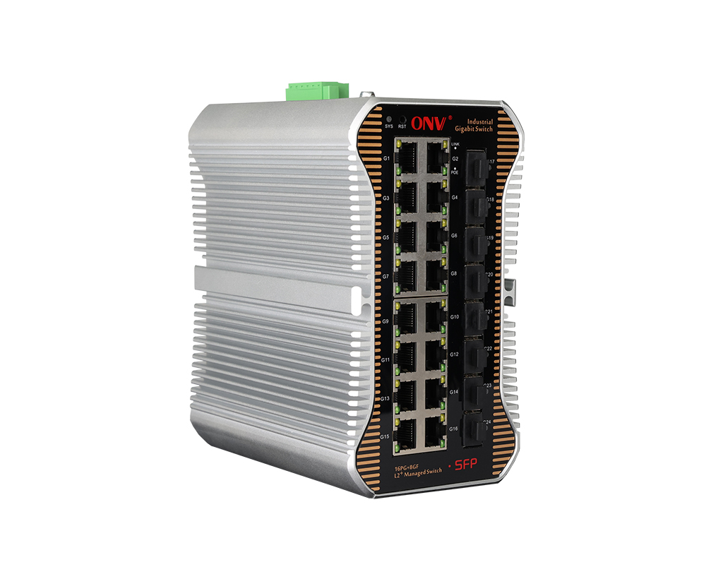 Conmutador PoE industrial gestionado L2 Gigabit de 24 puertos
