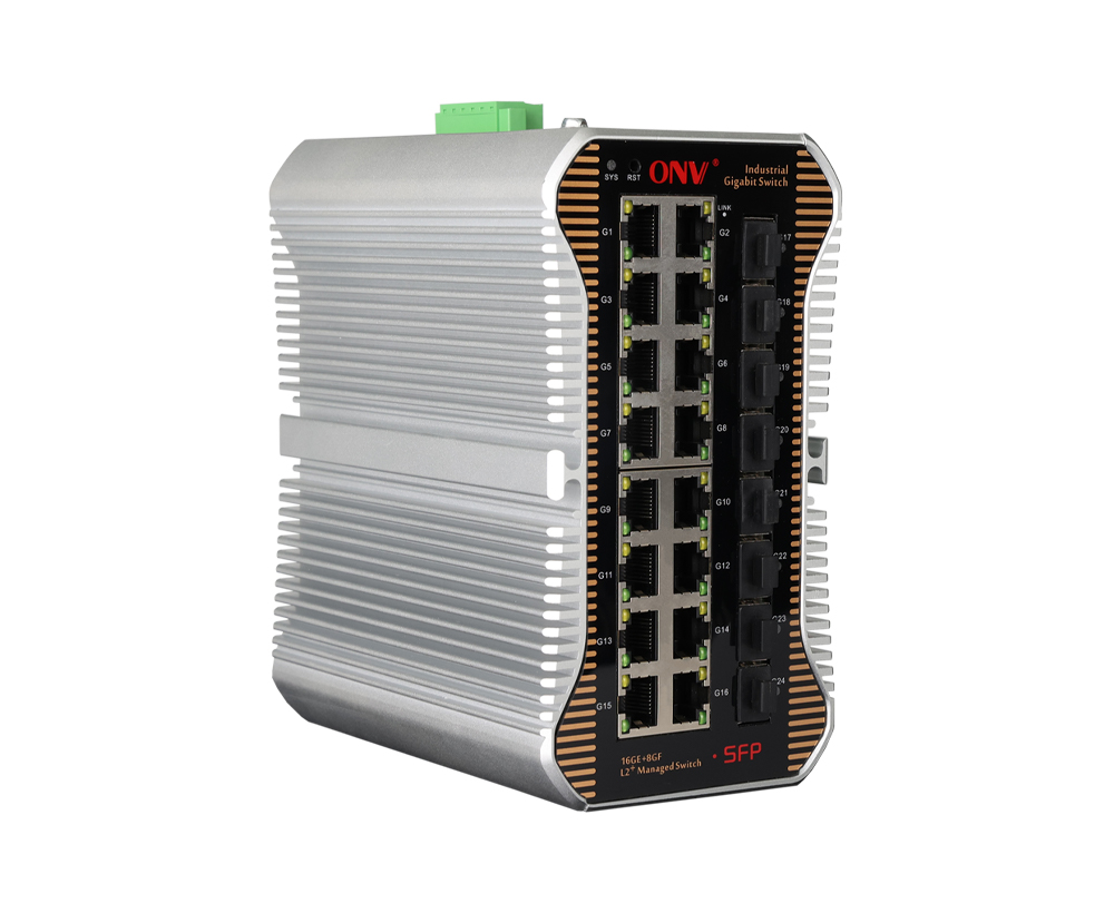 Conmutador Ethernet industrial gestionado L2 de 24 puertos Gigabit